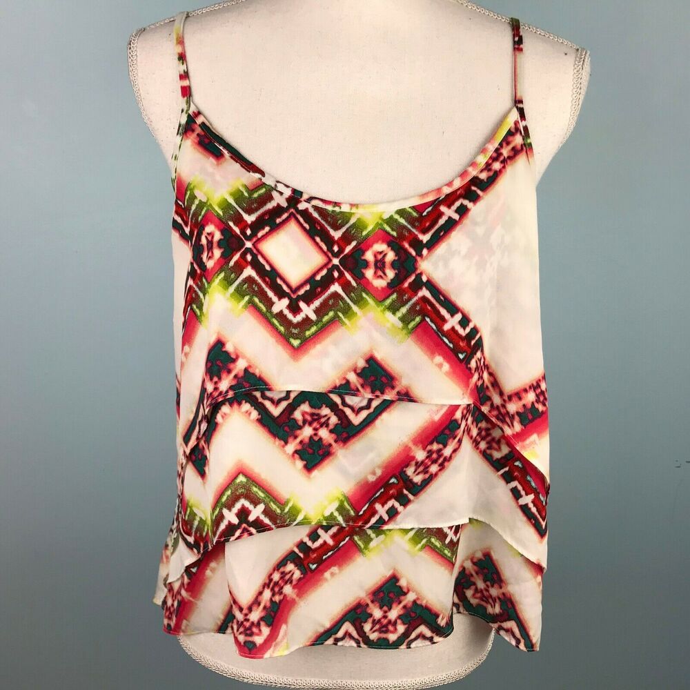 Studio Y Womens Medium Top Polyester Short Spaghetti Strap Cream - Picture 3 of 8